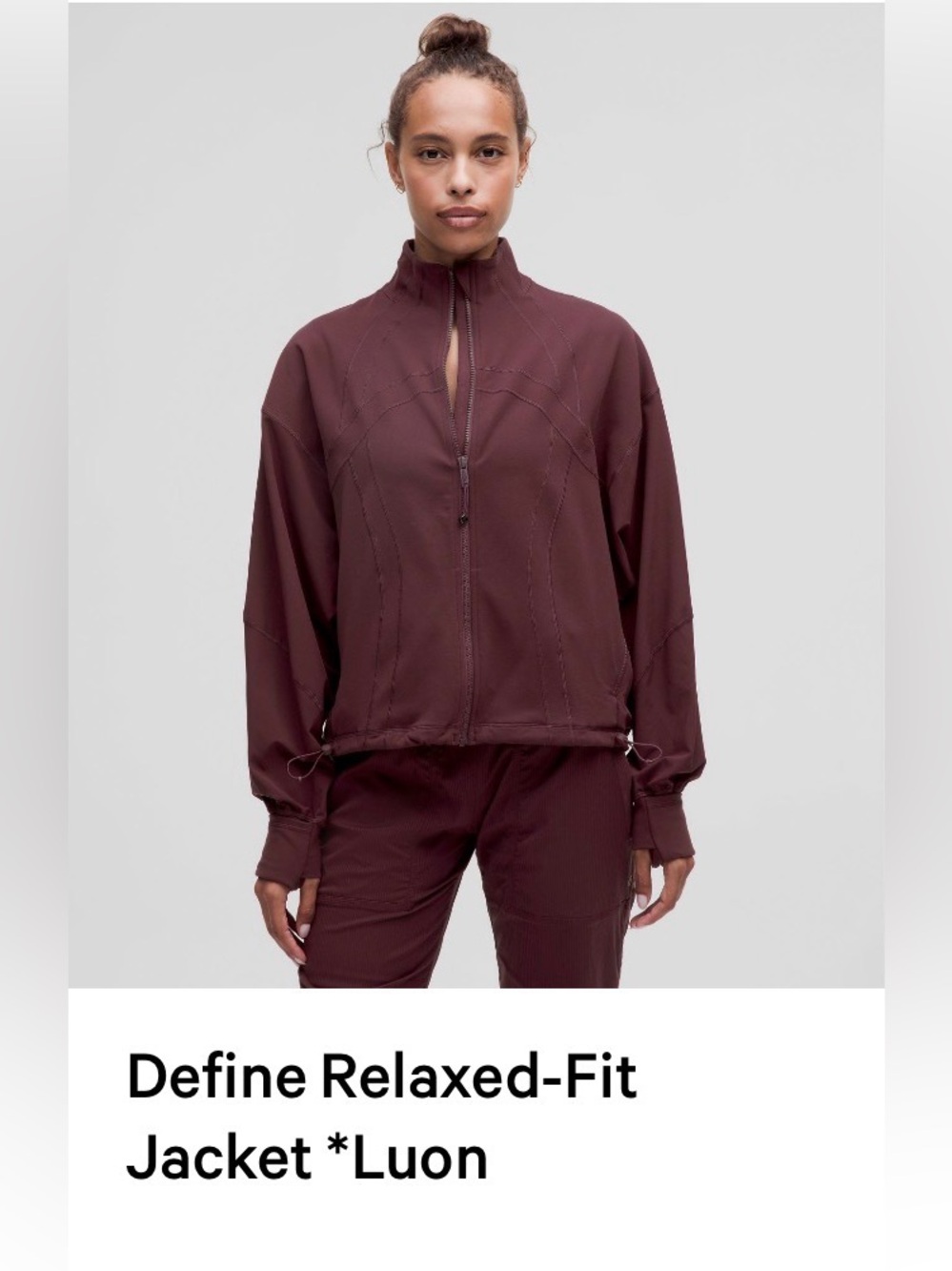 Lululemon Define Relaxed Fit Jacket Garnet